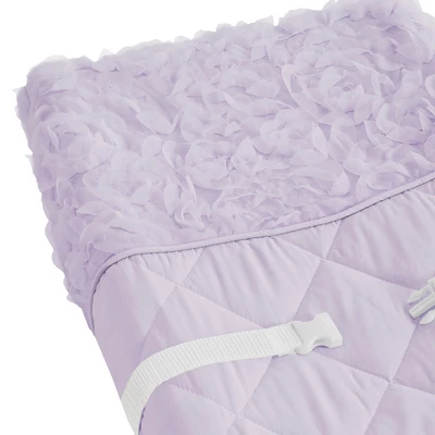 Sweet Jojo Designs Girl Changing Pad Cover Rose Collection Solid Purple 4 Sweet Jojo Designs Girl Changing Pad Cover Rose Collection Solid Purple - Image 2