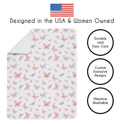 Sweet Jojo Designs Girl Toddler Bedding Set Butterfly Blush Pink And Purple 5pc 5 Sweet Jojo Designs Girl Toddler Bedding Set Butterfly Blush Pink And Purple 5pc - Image 3