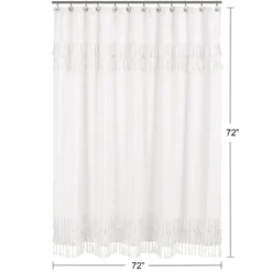 Sweet Jojo Design Shower Curtain 72in.x72in. Bohemian White 9 Sweet Jojo Design Shower Curtain 72in.x72in. Bohemian White -Kids House GUEST eb6ccafe 0ab6 4c1c 8a88 a2838969afb8