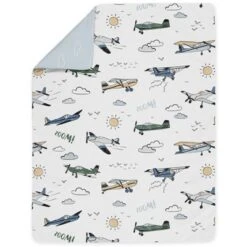 Sweet Jojo Designs Boy Toddler Bedding Set Airplane Green And Blue 5pc -Kids House GUEST ec9eac58 ae0f 414a 968b 752a7fe2a194