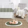 Sweet Jojo Designs Boy Or Girl Baby Tummy Time Playmat Diamond Tuft Green And Ivory
