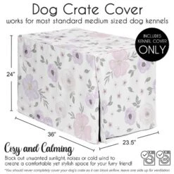 Sweet Jojo Designs Girl Dog Crate Kennel Cover 36in. Watercolor Floral Purple White And Grey 11 Sweet Jojo Designs Girl Dog Crate Kennel Cover 36in. Watercolor Floral Purple White And Grey -Kids House GUEST f16a2453 c742 4b13 a857 37e622a67ce9