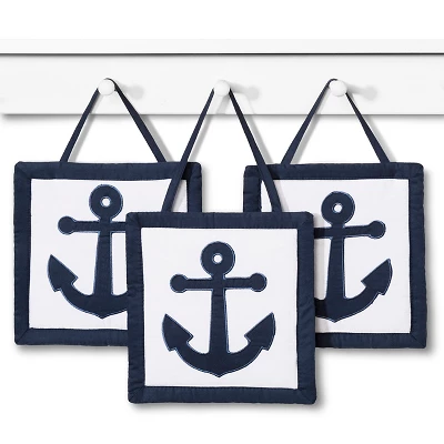 Sweet Jojo Designs Anchors Away 11pc Crib Bedding Set - Navy 9 Sweet Jojo Designs Anchors Away 11pc Crib Bedding Set - Navy - Image 7