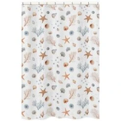 Sweet Jojo Designs Boy, Girl, Unisex/Gender Neutral Shower Curtain 72in.x72in. Seashells Multicolor 13 Sweet Jojo Designs Boy, Girl, Unisex/Gender Neutral Shower Curtain 72in.x72in. Seashells Multicolor -Kids House GUEST f30d38e9 7f29 4e03 b79c 83b10b48da22