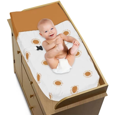 Sweet Jojo Designs Boy Or Girl Gender Neutral Unisex Changing Pad Cover Boho Sun White And Orange 3 Sweet Jojo Designs Boy Or Girl Gender Neutral Unisex Changing Pad Cover Boho Sun White And Orange