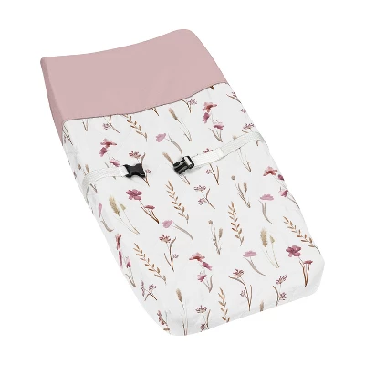 Sweet Jojo Designs Girl Changing Pad Cover Watercolor Floral Garden Rose Pink And Taupe 8 Sweet Jojo Designs Girl Changing Pad Cover Watercolor Floral Garden Rose Pink And Taupe - Image 6