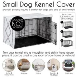 Sweet Jojo Designs Dog Crate Kennel Cover 24in. Boho Fringe White And Grey -Kids House GUEST f4c5dd73 647a 4e92 a50b 4559a0825257