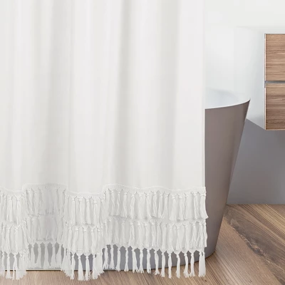 Sweet Jojo Design Shower Curtain 72in.x72in. Bohemian White 4 Sweet Jojo Design Shower Curtain 72in.x72in. Bohemian White - Image 2