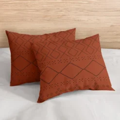 Sweet Jojo Designs Full/Queen Comforter Bedding Set Geometric Boho Dot Orange Black 3pc -Kids House GUEST f6bb14da 2abc 4e25 8366 6defa8d70bcc