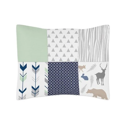 Navy & Mint Woodsy Bedding Set (Toddler) - Sweet Jojo Designs 3 Navy & Mint Woodsy Bedding Set (Toddler) - Sweet Jojo Designs