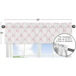 Sweet Jojo Designs Girl Window Valance Treatment 54in. Ballerina And Ballet Bows Pink And White -Kids House GUEST fe6a1c85 b4fd 438e 9c50 b6dffaf0da1d