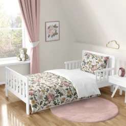 Sweet Jojo Designs Girl Toddler Bedding Set Vintage Floral Pink Green And Yellow 5 Pc -Kids House GUEST ff45aac4 cdfd 4bd4 8ae2 b14fb1471566