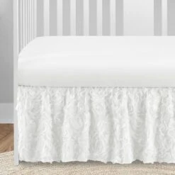 Sweet Jojo Designs Girl Baby Crib Bed Skirt Rose Collection Solid White -Kids House GUEST ffff1b54 872a 4ee9 9b70 37160c5bddad